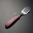 thumbnail image 2 of TIMIFIS Fork and Spoon Set Wrtgerht 304 Stainless Steel, Children's Spooand Fork, Baby Food Supplement Spoon, Fork Combination, Tableware Kitchenware (Color : Green) Spoons, 2 of 8