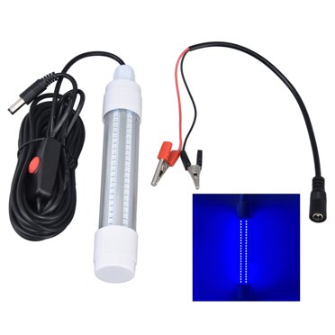 Lampe de Pêche Submersible, Lumière de Pêche Étanche IP68 Durée de Vie 30000 H 126 DEL CA12-36 V pour Lumière Blanche Nocturne, Lumière Chaude, Lumière Verte, Lumière Bleue