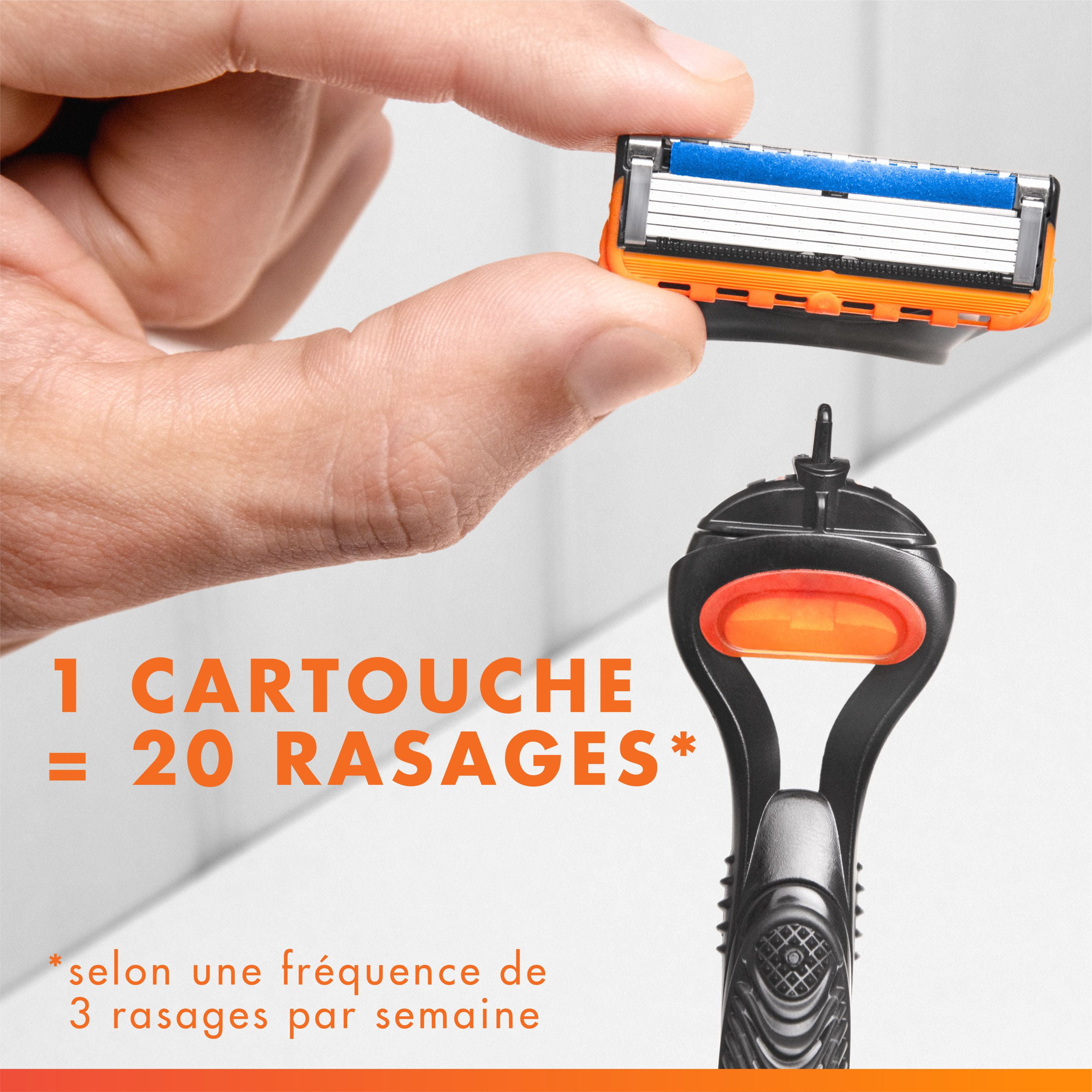 Gillette Fusion5 Recharges de Rasoir pour Hommes Cartouches de Rasoir, Bande Lubrifiante, Lame de Précision pour Hommes, Lames de Rasoir à 5 Lames pour un Rasage de Près 4ct