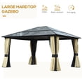 thumbnail image 4 of Outsunny 14x12ft Hardtop Gazebo w/Mosquito Netting, 4 of 10