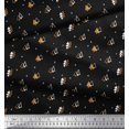 thumbnail image 2 of Soimoi Black polyester Crepe Fabric Tree Christmas Decor Fabric Printed Yard 42 Inch Wide, 2 of 3