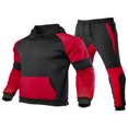thumbnail image 1 of Mens Sweatsuits 2 Piece Hoodie Tracksuit Sets CasualColor Block Jogging Suits for Men, 1 of 4