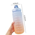 thumbnail image 4 of 2L Purple Gradient Matte Plastic Water Bottle with Soft Straw & One-Button Open - Portable Handle Design for Outdoor Sports, Gym, Camping, Travel - Leak-Proof, Modern Style Large Capacity Hydration, 4 of 7