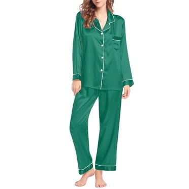 ZJXFGS Fall Pajamas for Women Womens Pajamas Sets Postpartum Pajamas Loungewear Sets Woman Pijamas for Women Set Pj Sets for Women Women Pjs Green 5XL