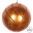thumbnail image 2 of Vickerman MT198288D 6 in. Copper Candy Glitter Net Ornament - 2 per Bag, 2 of 3
