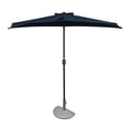 thumbnail image 1 of Lanai 9-ft Half Umbrella - Navy Blue - Polyester Canopy, 1 of 8