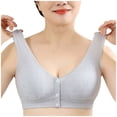 thumbnail image 1 of Timegard Wireless Bras for Women Plus Size Front Closure Button Full Support Breathable Comfy Seniors Bra, 1 of 6