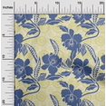 thumbnail image 2 of oneOone Cotton Silk Blue Fabric Asian Floral Sewing Material Print Fabric By The Yard 42 Inch Wide, 2 of 4