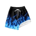 thumbnail image 1 of Maillot de Bain Garçon Uni avec Doublure de Compression Short de Bain Extensible Bleu 7T/7 A-, 1 of 4
