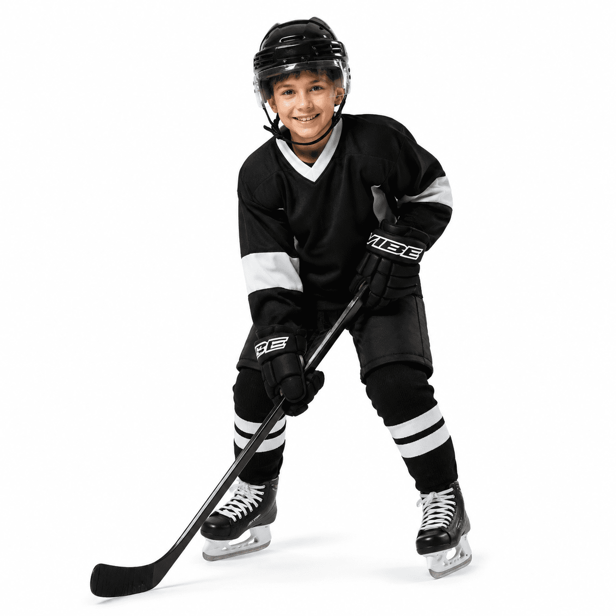VIBE Hockey Gloves – 11 For Ice, Roller or Ball