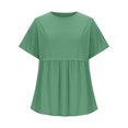 thumbnail image 4 of Liquidation d'Économies d'Été! Tunique à Manches Courtes à Col Rond pour Femmes Enceintes, Blouse Décontractée de Printemps Été, Chemise de Maternité Confortable et Tendance pour le Quotidien Liquidation Ventes Aujourd'hui Aubaines Prime, 4 of 8