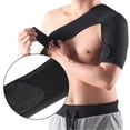 thumbnail image 4 of Shoulder Brace for Men and Women| Compression Support for Torn Rotator Cuff and Other Shoulder Injuries | Left Arm (Black), 4 of 7
