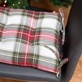 thumbnail image 5 of Celebration Plaid 16" Chair Pad 100% Tufted Cotton Cover, 5 of 5