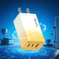 thumbnail image 1 of Chmadoxn Chargeur Dégradé 65W QC3.0 LED Multiport Standard Tête de Charge Rapide Prise de Charge, 1 of 6