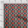 thumbnail image 2 of oneOone Georgette Viscose Orange Fabric Geometric Sewing Material Print Fabric By The Yard 42 Inch Wide, 2 of 4