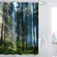 thumbnail image 3 of Rideaux de Douche en Tissu Polyester, Rideau de Douche Imprimé Numériquement pour Ferme et Forêt, 3 of 7