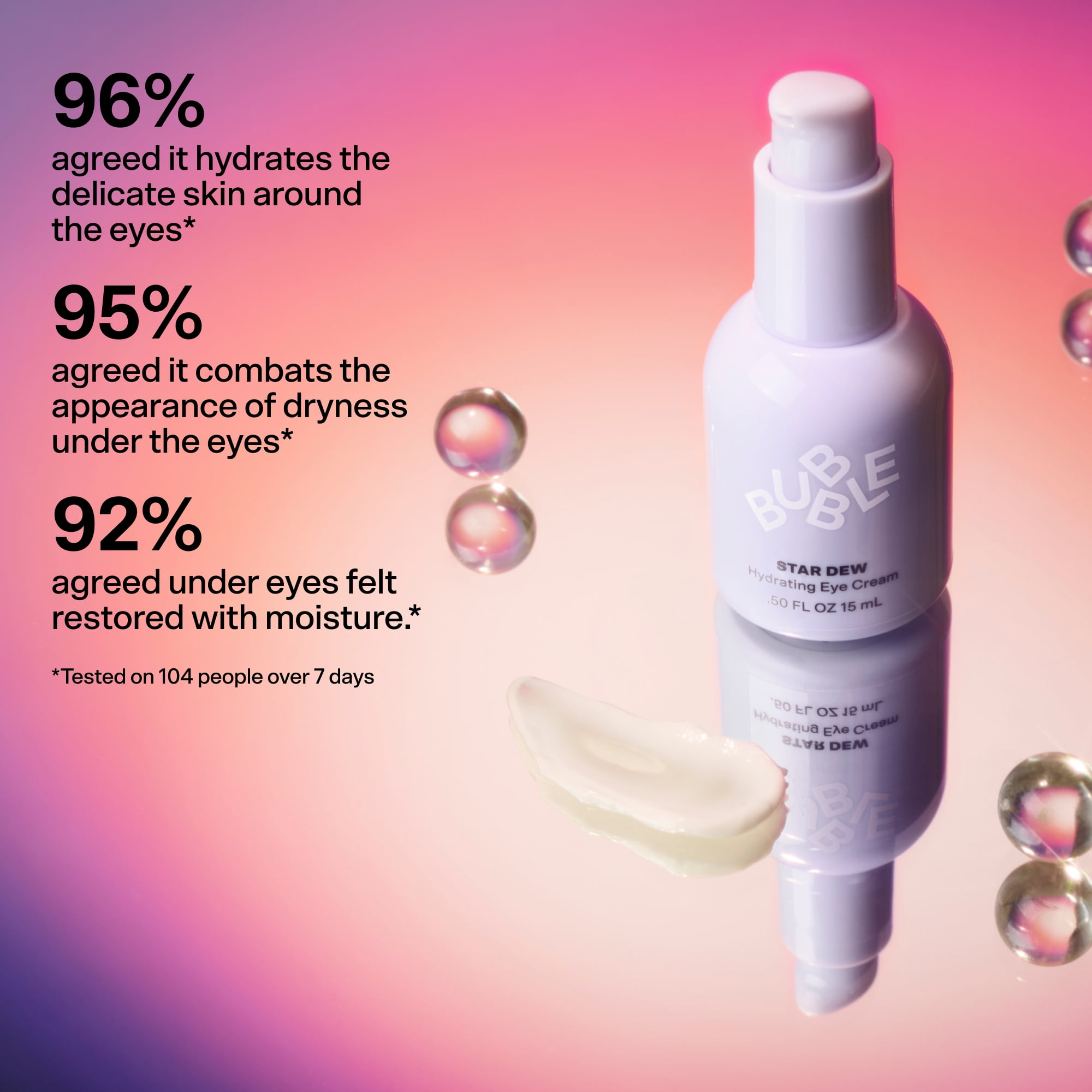 Bubble Skincare Star Dew Hydrating Eye Cream, 15ml