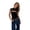 Black, variant on AJZIOJIRO Women Summer Casual Solid Color T-Shirt Sleeveless Slim Shirt Lacy Cotton Tops S-XL