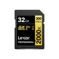 thumbnail image 1 of Lexar LSD2000032G-BNNNU 32 Go Professionnel 2000x UHS-II Carte Mémoire SDHC Sans Lecteur R300 et W260Mbs, 1 of 4