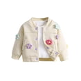 thumbnail image 2 of LOVZFMLL Vestes pour Filles Printemps Fillette Mignonne Fleur Brodée Manches Longues Col Rond 12-18 Mois, 2 of 7