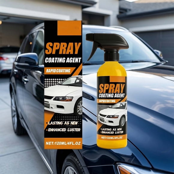 Automobile Coating Spray, Hydrophobic Protection for Car Paint, Restores Shine & Gloss, Microfiber Cloth Included, Safe for All Paint Types, Car Detailing Kit 120ml
