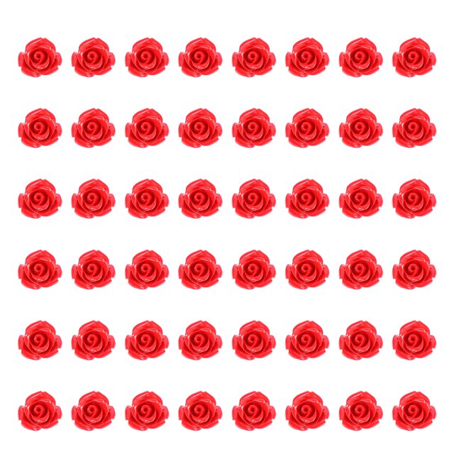 Shisuyan Craft Projects Beads Red Resin 50Pcs 10Mm