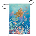 thumbnail image 1 of SAYTAY Mermaid Summer Garden Flag Nautical Fish 12.5" x 18", 1 of 3