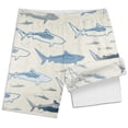 thumbnail image 4 of Sunnyoo Maillot de Bain à Séchage Rapide pour Petits Garçons, Imprimé Requin, avec Doublure de Compression, 4 of 4