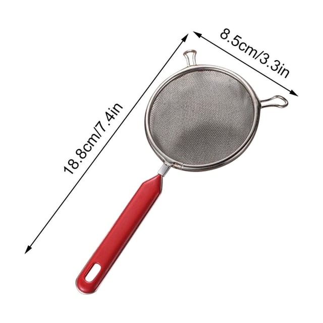 Flour for Baking,Stainless Steel Double Ear Handheld Filter Sieve Flour Sieve Baking Gadget,Stainless Steel Mesh