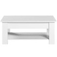 thumbnail image 1 of FullFurnique Lift Top Coffee Table with Large Hidden Compartment and Storage Open Shelf, White, 1 of 9