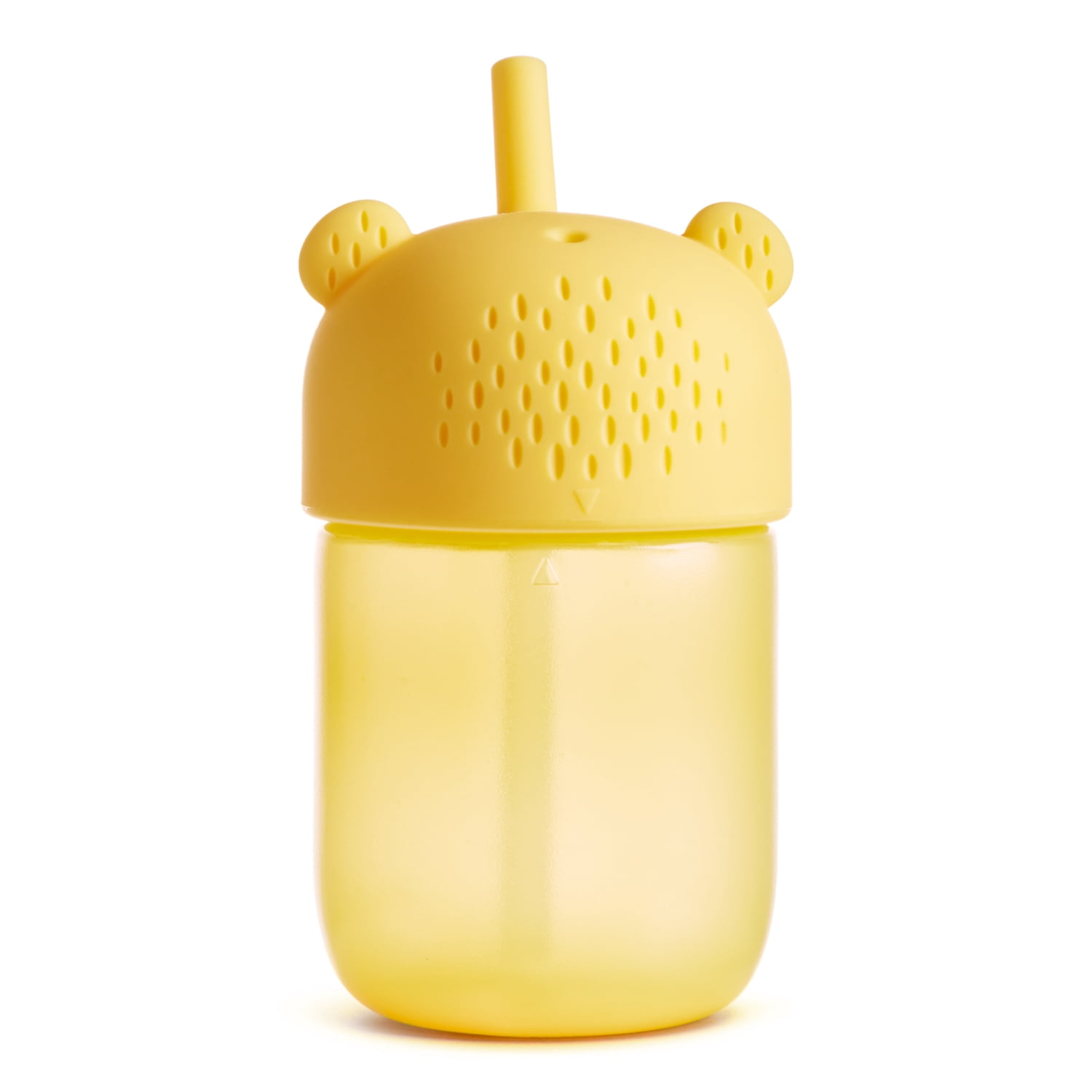 Munchkin Gentle™ Transition Honey Bear Straw Cup for Babies and Toddlers 6 Months and Up, Squeezable Sippy Bottle for Easy Drinking, 9 Ounce, Yellow