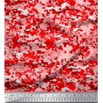 thumbnail image 1 of Soimoi Modal Satin Fabric Two Tone Camouflage Print Fabric by the Yard 42 Inch Wide, 1 of 3