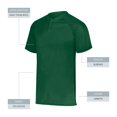 thumbnail image 2 of Augusta sportswear Boy's Attain Wicking Two Button Baseball Jersey, 2 of 6