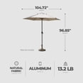 thumbnail image 2 of Four Seasons Courtyard 9 Foot Naples Market Patio Umbrella, 2 of 6