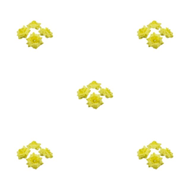 Baohd 50pack/lot Multi-color Fabric For Wide Application In Weddings And Parties Hats Fiber Realistic Appearance Soft Texture Yellow 4.5cm 5Set