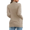 thumbnail image 4 of Womens Open Front Plus Size Chunky Knit Cardigan Sweaters Dressy Long Sleeve Fall Soft Cardigan Outwear with Pockets, 4 of 5
