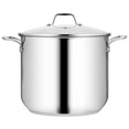 thumbnail image 1 of NutriChef Heavy Duty 19 Quart Stainless Steel Soup Stock Pot with Lid, 1 of 9