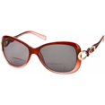 thumbnail image 1 of Readers .com le Delia Lunettes de Lecture Bifocales Lecteur Soleil, Style Rétro Carré pour Femmes (Rouge +1,25), 1 of 4