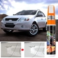 thumbnail image 2 of White 2-In-1 Car Scratch Repair Pen 12Ml Touch Up Paint For Vehicles Auto Body Scratches Metal Tip And Brush Included Fast Drying Formula Universal Color Matching For All Cars 0.7 Oz, 2 of 9