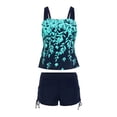 thumbnail image 2 of Gupgi Plus Size Swimsuits for Women 2pcs Bathing Suits Tankini Padded Tops with Swim Shorts, 2 of 9