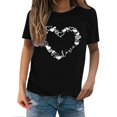 thumbnail image 1 of T-Shirts de la Saint-Valentin pour Femmes, T-Shirts Graphiques Cœur d'Amour, T-Shirts Graphiques Mignons pour Adolescentes, T-Shirts Décontractés Imprimés pour la Saint-Valentin, T-Shirt Col Rond Imprimé, Chandail pour Femmes, 1 of 8