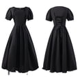 thumbnail image 2 of WEAIXIMIUNG Robes d'Été pour Filles Taille 12 Grandes Filles Robes à Volants Classique Manches Bouffantes Taille Empire Robe Longue, 2 of 5