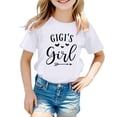 thumbnail image 1 of JAKANYQ T-shirts Graphiques Mignons pour Filles, Col Rond, Manches Courtes, Été, Décontracté, Blanc, 3-4 Ans, 1 of 5