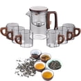 thumbnail image 1 of Huayishang Glass&Bottle Water Separation Glass Teapot With Wooden Handle Teapot Glass Teapot With Infuser Magical Teapot Glass Glass Teapot With Strainer Filter Teapot With Infusers, 1 of 9
