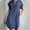 Dark Blue, variant on TIMIFIS Women Denim Shirt Dresses Short Sleeve Distressed Jean Dress Button Down Casual Tunic Top
