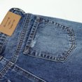 thumbnail image 2 of KIDSCOOL SPACE Big Girls Jeans,Elastic Waistband Inside Ripped Holes Soft Simple Desgin Denim Pants,Light Blue,8, 2 of 5