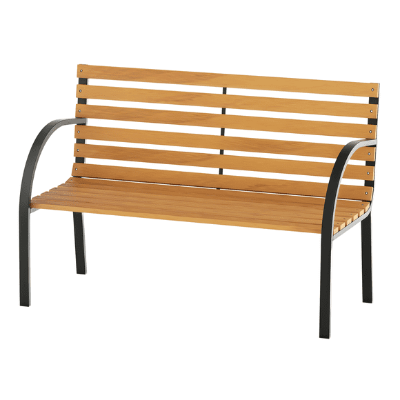 Outsunny 48"L Garden Bench Outdoor Patio 2-Person Wooden Seat Chair