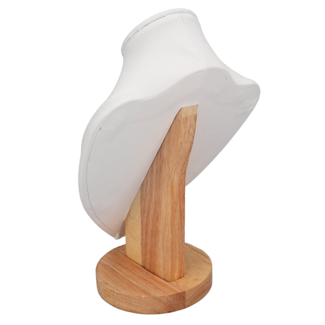 Support de Buste de Bijoux, Support de Collier Résistant aux Rayures en Bois Élégant Multifonction pour Magasin de Bijoux pour Salon Professionnel Blanc