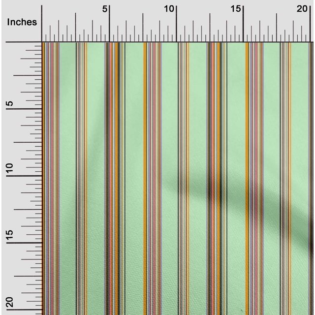 oneOone Viscose Jersey Fabric Multicolor Stripe Print Fabric By Yard 60 Inch Wide