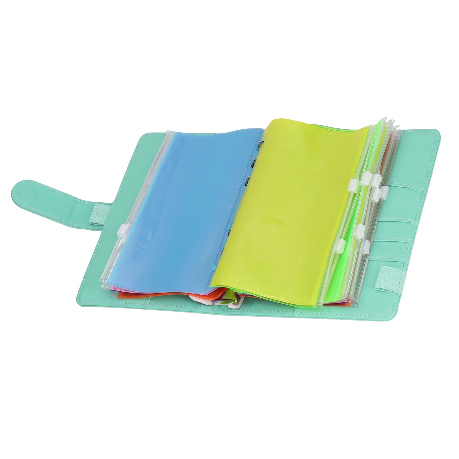 Savings Binder, Cash Binder 6 Pre Punched Holes  For Travel For Office For School Green,Yellow
